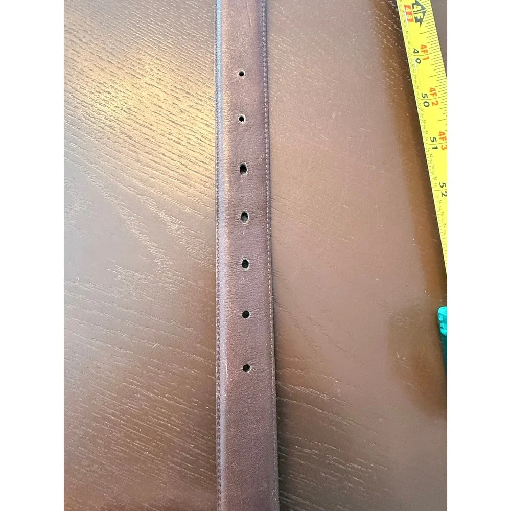 Polo Ralph Lauren Mens Reversible Leather Belt Brown Black Silver Buckle 50in